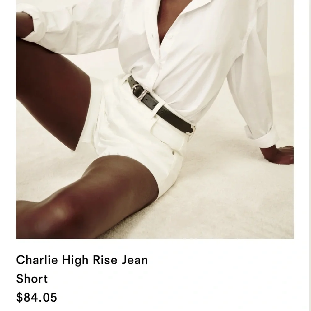 Size 24 Reformation White denim shorts - Picture 1 of 3